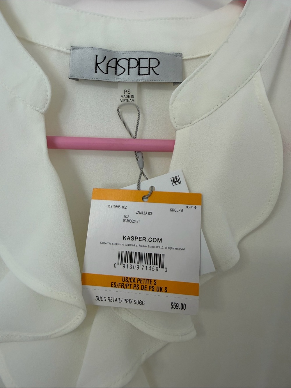 🤍 NWT Kasper Ruffle Front Sleeveless Shell Top 🤍 - Picture 3 of 4